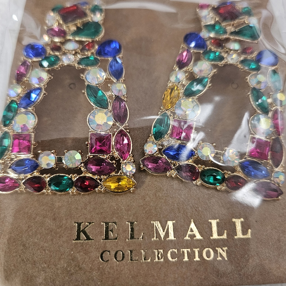 Vibrant Multicolor Gemstone Earrings - Picture 2 of 3